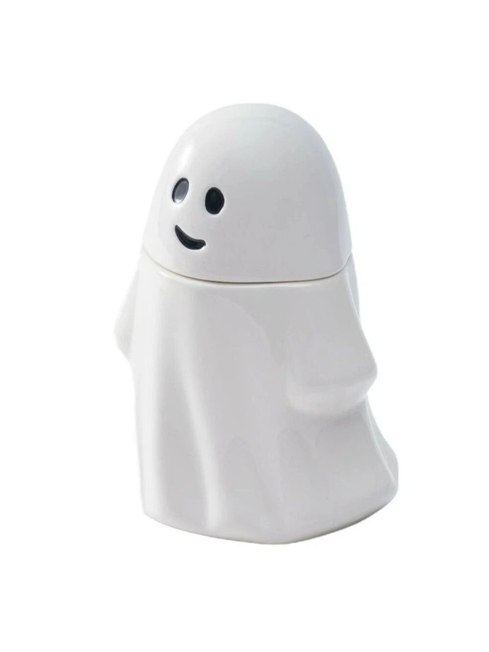 Way to Celebrate Halloween Ceramic Ghost Treat Jar, Food Storage